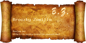 Broczky Zomilla névjegykártya
